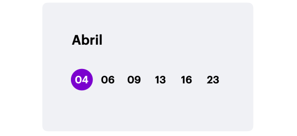 Un calendario muestra diferentes días de un mes, indicando que tú podrás elegir la fecha límite de pago que desees.
